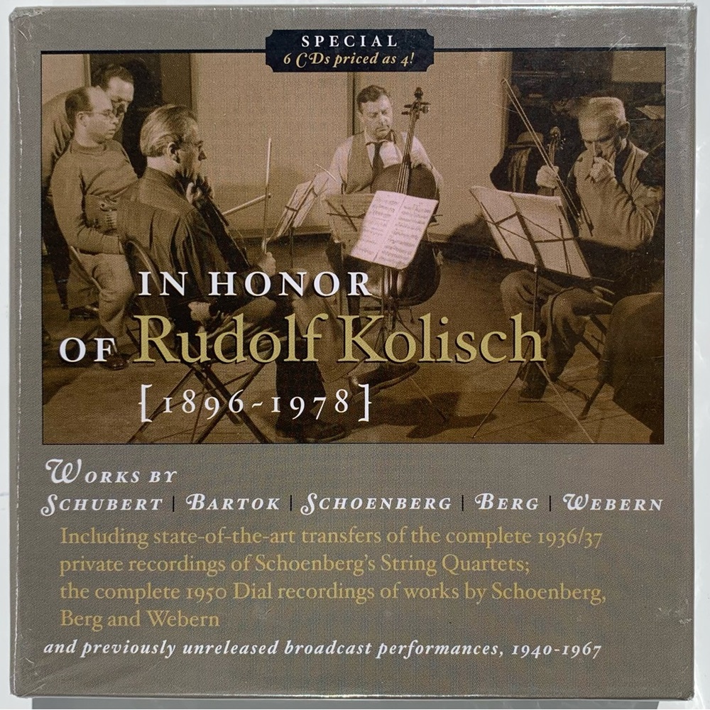 In Honor Of Rudolf Kolisch 1896-1978 CD BOX SET  017685105623 factory sealed